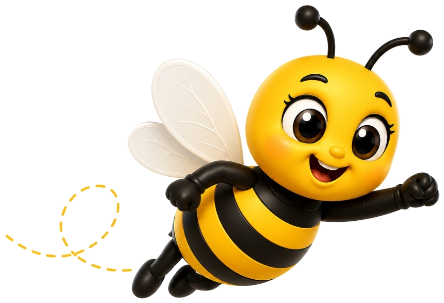 Mascote Bee Bilíngue